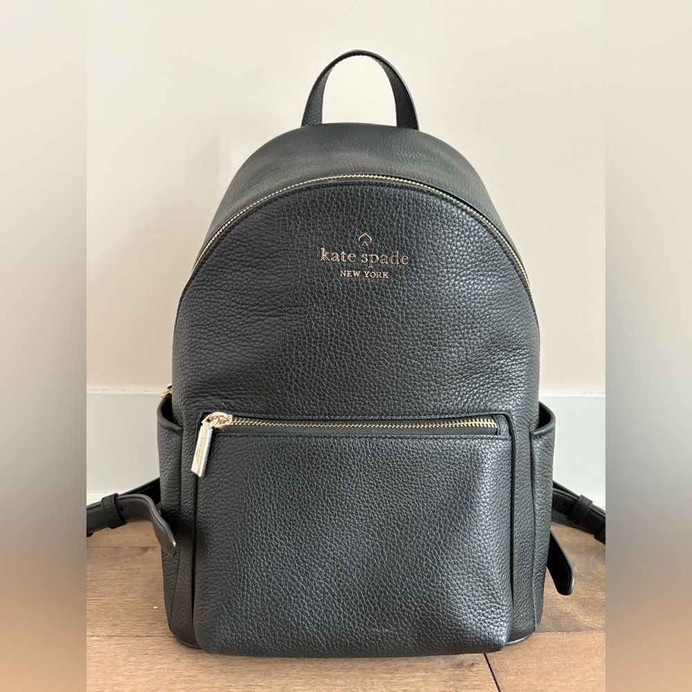 Kate Spade Black Textured Backpack